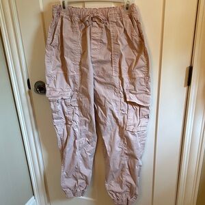 Garage Light Pink Cargo Joggers, size S